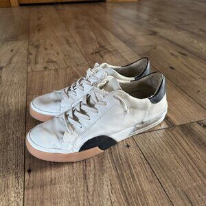 Dolce Vita Zina White Black Lace Up Sneakers Womens Size 8.5